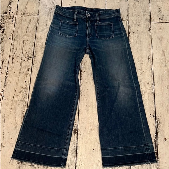 Agolde Dark Blue Wide Leg crop Jeans 28 - Picture 1 of 8